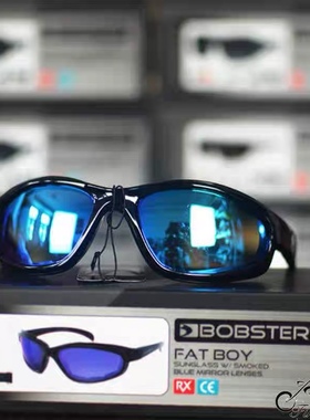 美国进口Bobster风镜哈雷印第安摩托机车防风护目镜电镀蓝变色