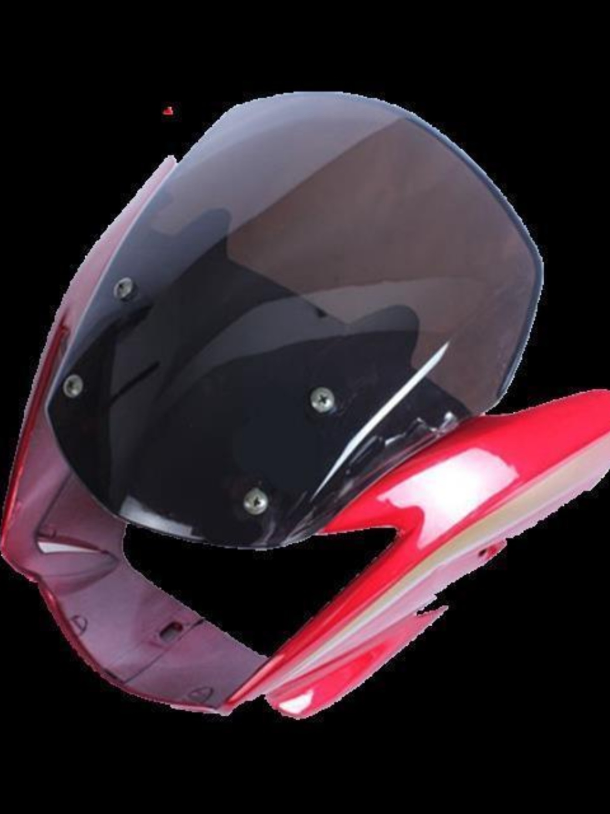 适用轻骑骏驰摩托车配件QS125-5头罩大灯罩GT125导流罩猪头罩鬼脸