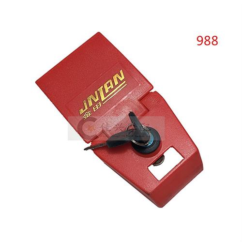 998929988930摩托电动车后备箱配件金田尾箱后箱锁芯红黑锁牌
