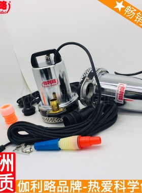 价格电用抽电瓶电潜带的电动直流电瓶12v抽水机水泵电瓶车
