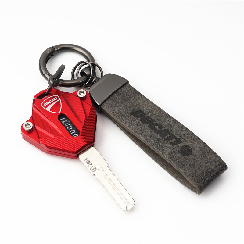 适用杜卡迪Panigale V2 V4 改装铝合金钥匙壳钥匙绳扣装饰配件