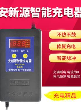 台湾110V电动车电瓶充电器通用 铅酸锂电池24V36V48V60V72V充电器