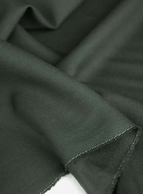 意大利进口复古海松绿色细腻高支花呢精纺纯羊毛面料设计师布料