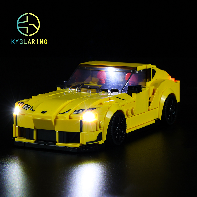 Ky适用超级赛车系列乐高76901 丰田GR Supra积木儿童玩具 LED灯饰
