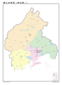 阳江市地图行政区划水系交通地形卫星流域地貎乡镇村l界打印定制