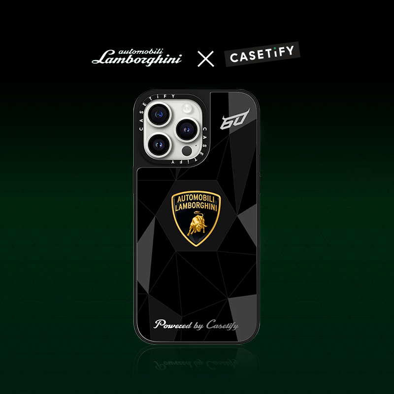 Lamborghini x CASETiFY 兰博基尼LOGO适用于iPhone15/14/Plus/Pro/Max镜面手机壳