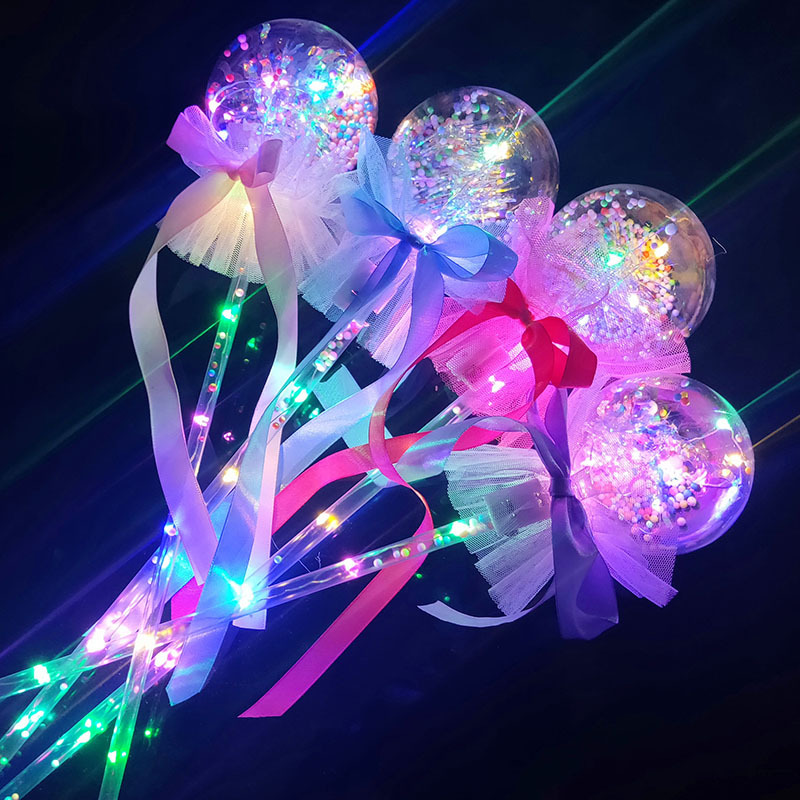 新款网红波波球魔法棒发光棒闪光棒儿童发光玩具广场地摊夜市货源