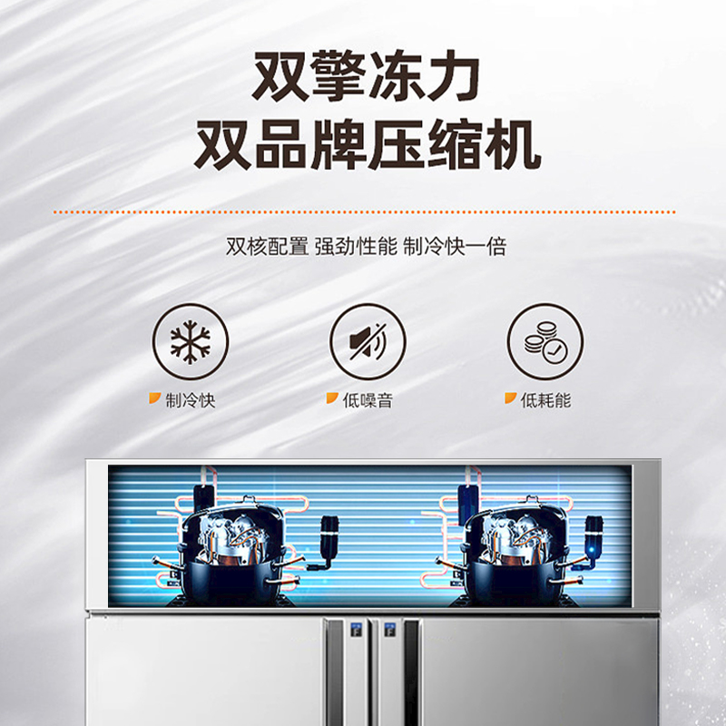[成都市区当天送达】四门六门冰箱商用冰柜厨房冷藏立式展示柜
