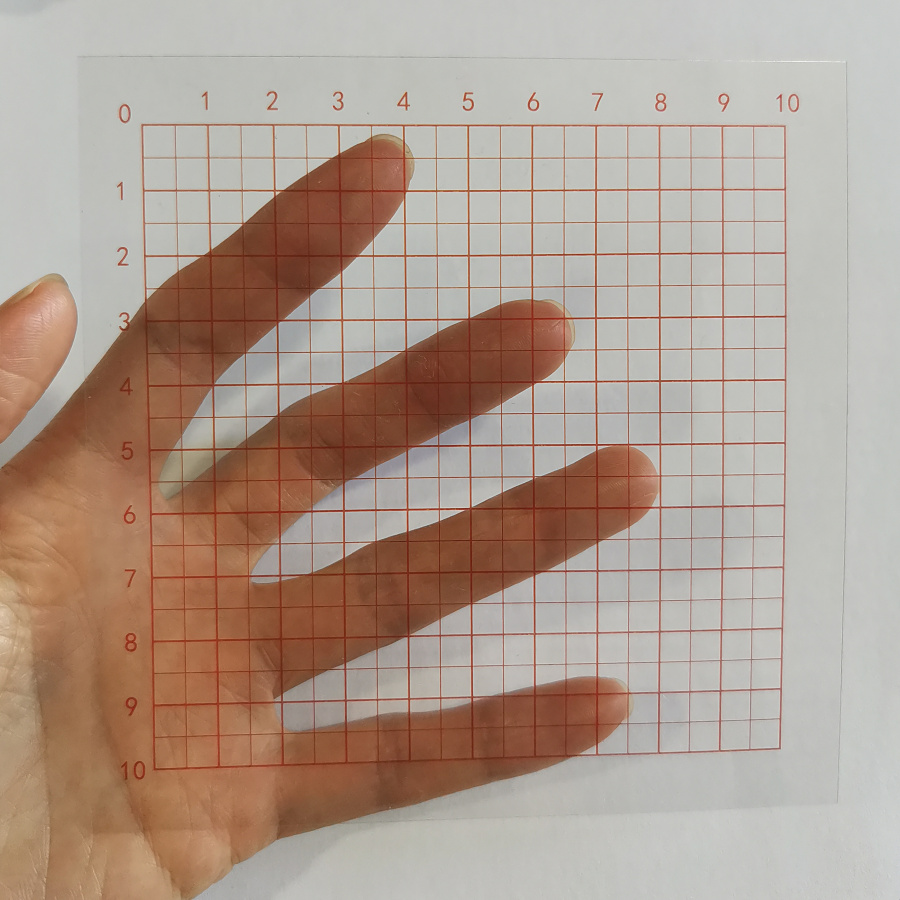 透明0.5厘米方格纸 面积测量器5mm小方格纸 不规则图形面积测量纸
