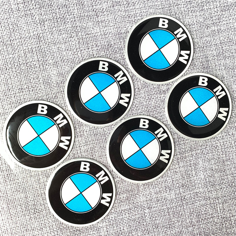 适用于BMW汽车标志反光3D贴纸摩托车标宝马logo圆标车贴油箱贴花