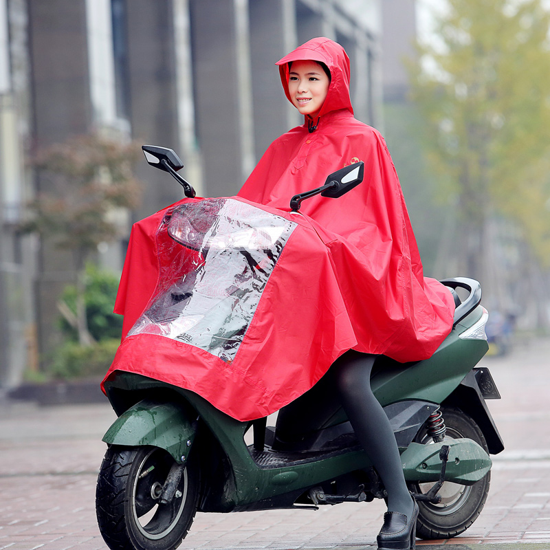 天堂单人雨衣电动车电瓶车摩托车成人加长加大男女式尼龙柔软雨披