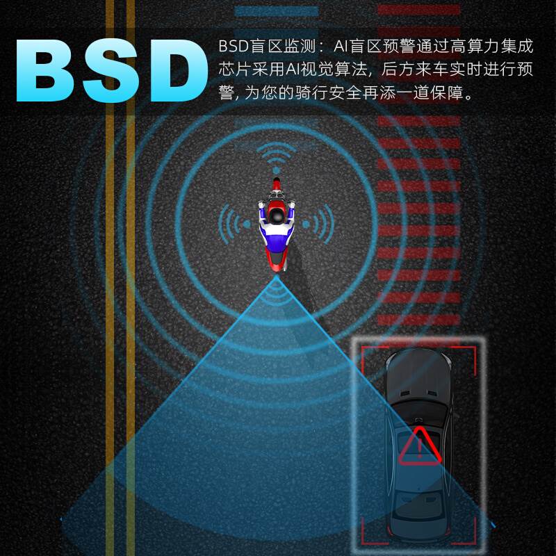 爆款XBHT 摩托车行车记录仪 智能车机 carplay导航仪BSD盲区预警