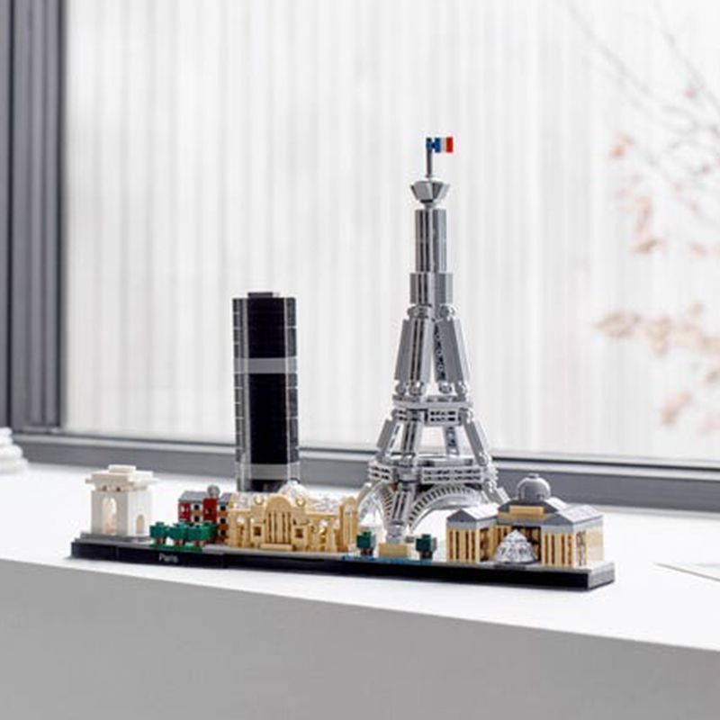 中国积木建筑街景法国巴黎天际线21044埃菲尔铁塔凯旋门拼装玩具