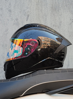 新国标LVS摩托车头盔男女冬季全覆式双镜全盔个性犄角蓝牙3C认证