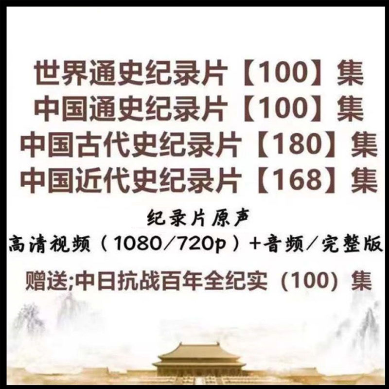 历史纪录片中华文明视频世界中国通史近代史古代史五千年中日抗战