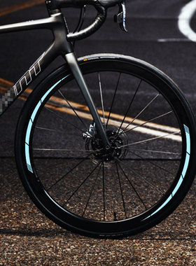 自行车轮组贴纸公路车单车轮圈刀圈装饰警示反光贴