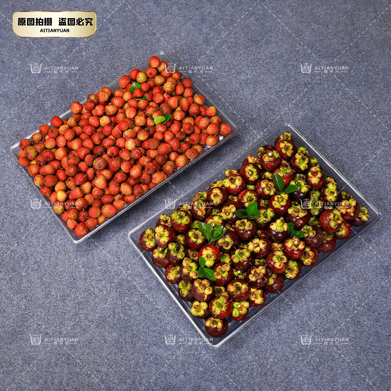 爱天元·透明款水果陈列冰台展示台水果捞专用柜  2只