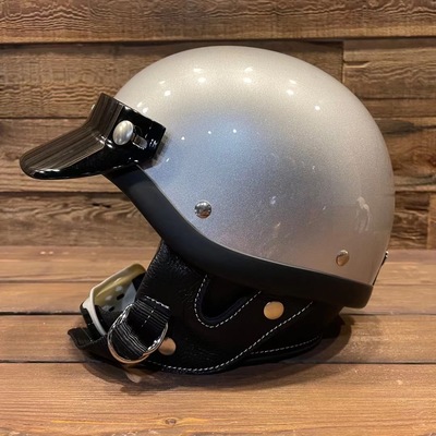 新款BornFree日本60s年代复古机车半盔Shorty瓢盔摩托车头盔夏季
