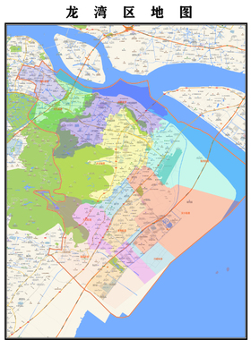 温州市龙湾区地图2023年行政区划市区主城区街道交通地图图片素材