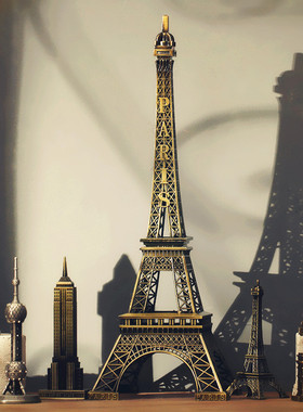 法国巴黎埃菲尔铁塔摆件模型创意生日礼物玄关客厅桌面酒柜装饰品
