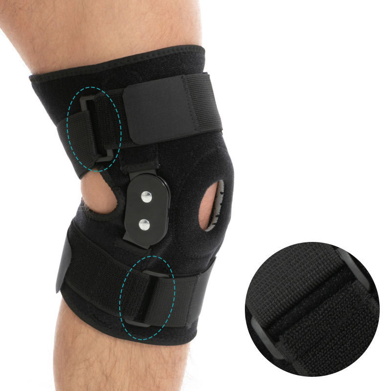 新品运动护膝健身骑行护具 登山户外男女篮球钢板折贴护膝可调节