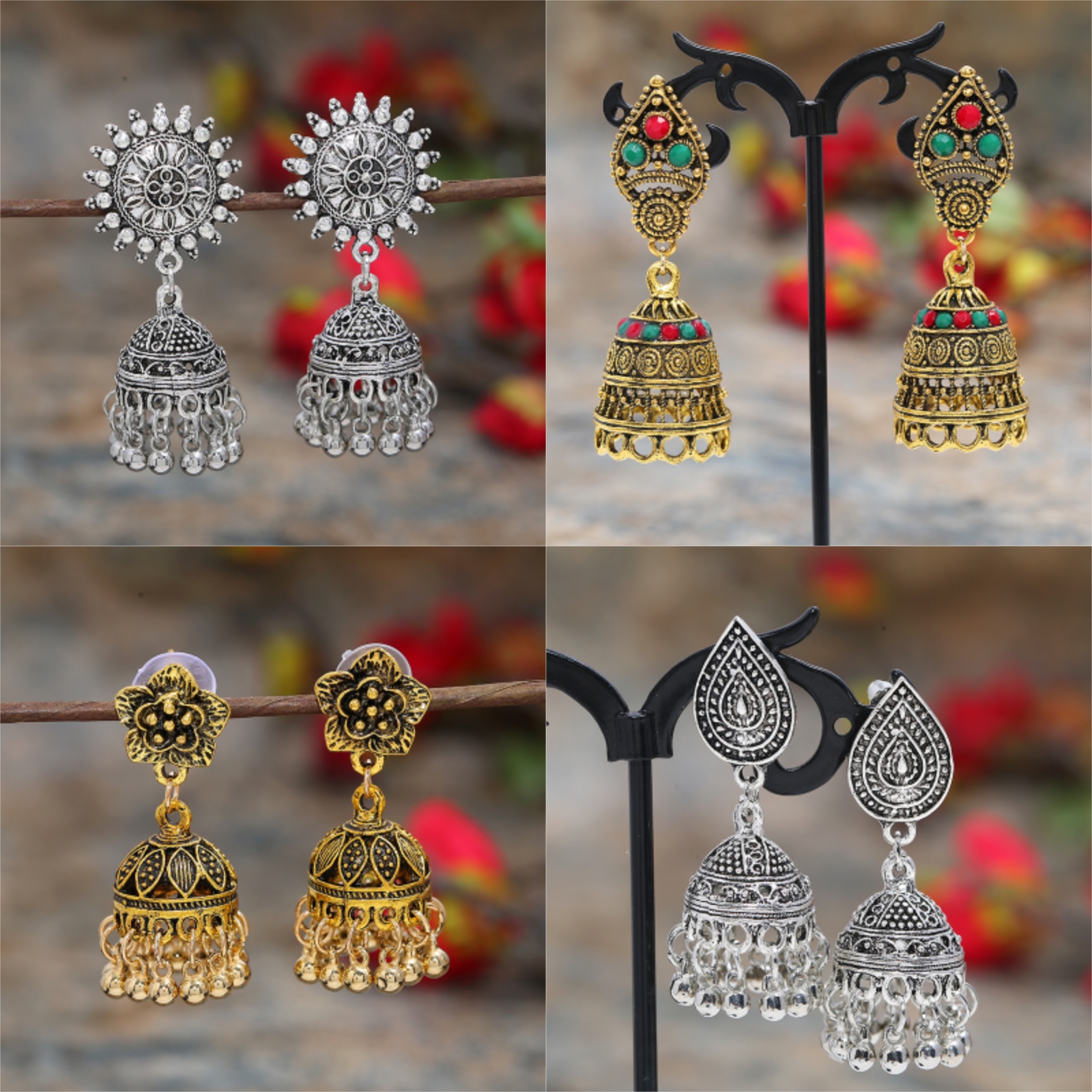 印度泰国鸟笼灯笼流苏耳钉复古原创气质女个性百搭度假耳环耳饰品