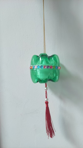 塑料瓶绿色雪碧防水环保手工中秋节日创意废物利用灯笼成品材料包