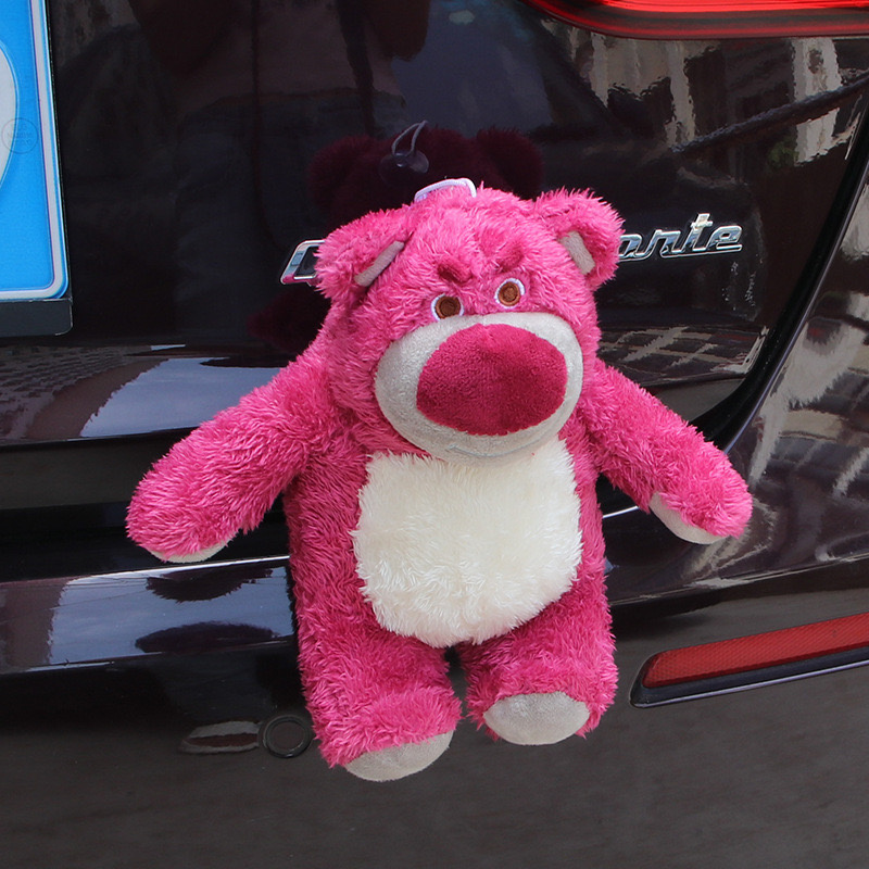 草莓熊挂车尾摩托车装饰小配件骑行搭子玩偶汽车用品车载装饰品