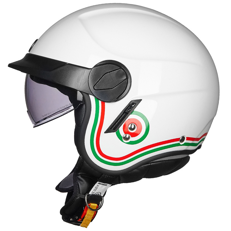 TORC T595复古摩托车头盔双镜片可转换帽檐DOT ECE认证可拆卸