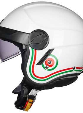 TORC T595复古摩托车头盔双镜片可转换帽檐DOT ECE认证可拆卸
