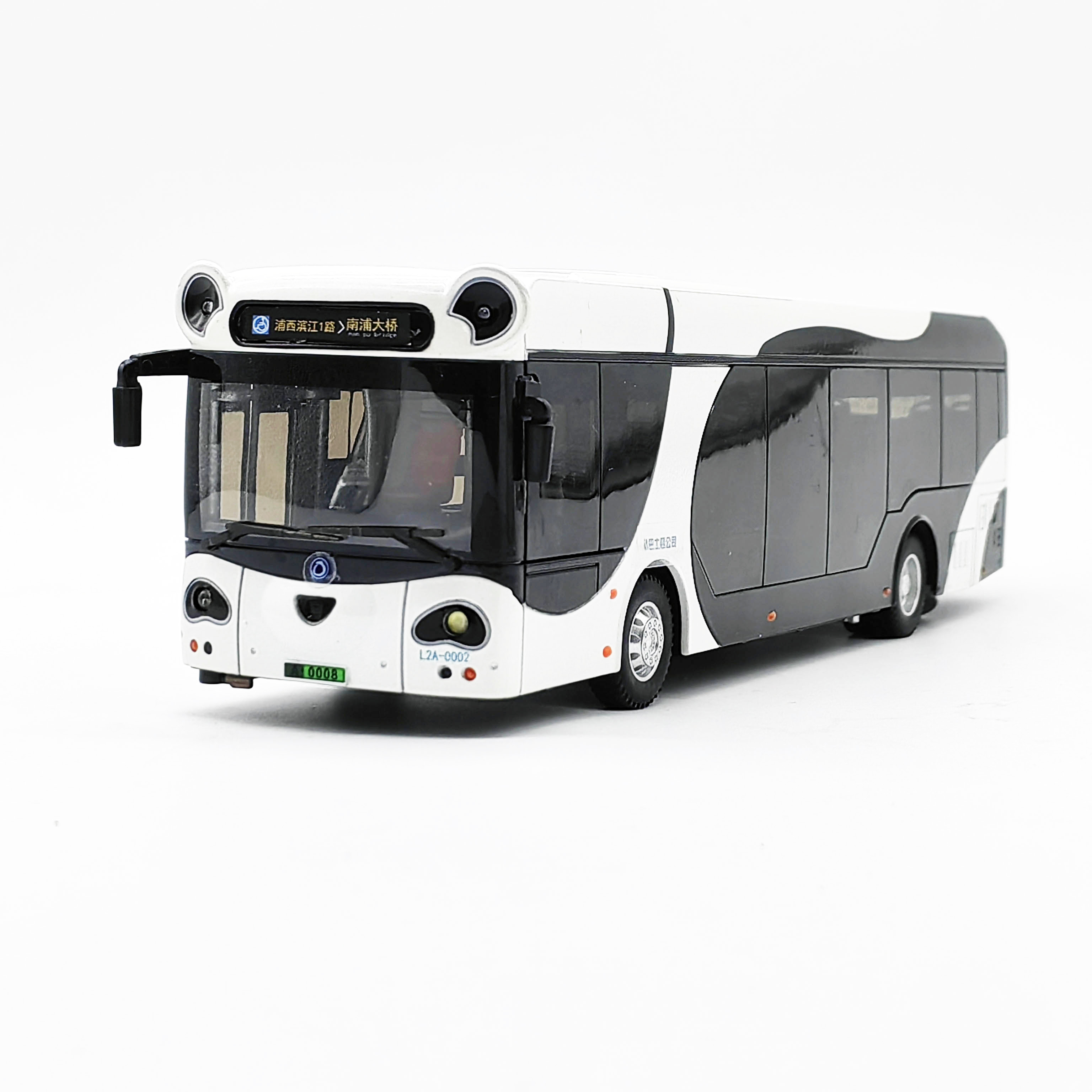 1:43 上海公交车模型 申龙客车熊猫巴士玩具合金大号定制参宿四