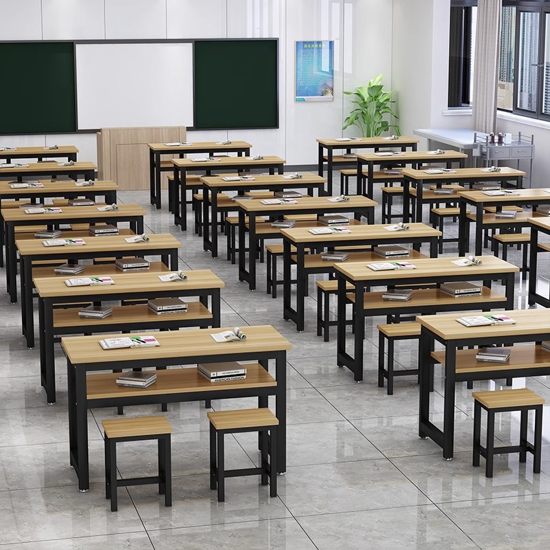 学校辅导班托管班中小学生课桌椅双人培训桌组合补习班桌子教室用