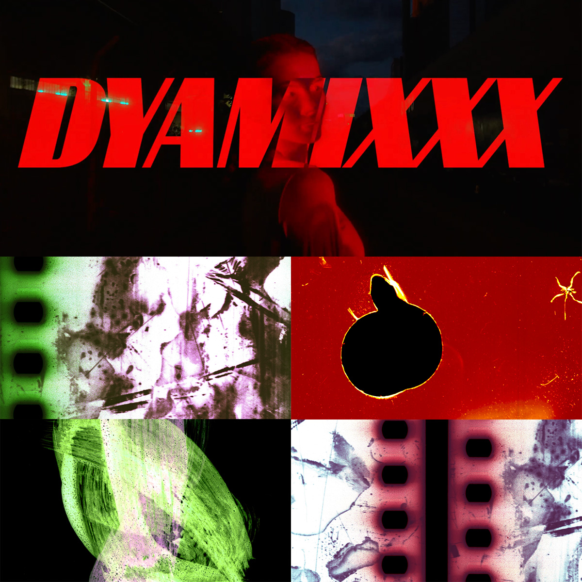 视频素材-老式模拟粗糙胶片纹理叠加脏液体杂色夜店酒吧DynamiXXX