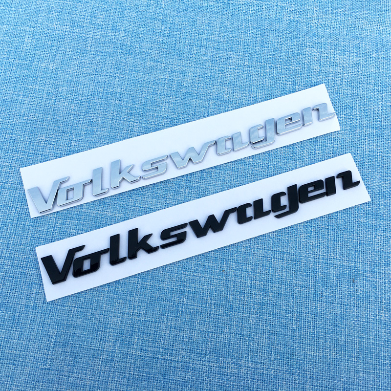 适用大众车标后尾箱英文装饰贴cc凌度途观Volkswagen尾标贴带字母