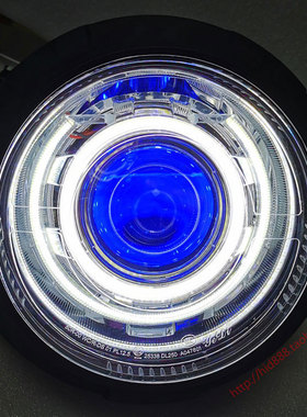 DL250摩托车大灯前照灯改装Q5海5透镜 LED双光透镜照明无损 配件
