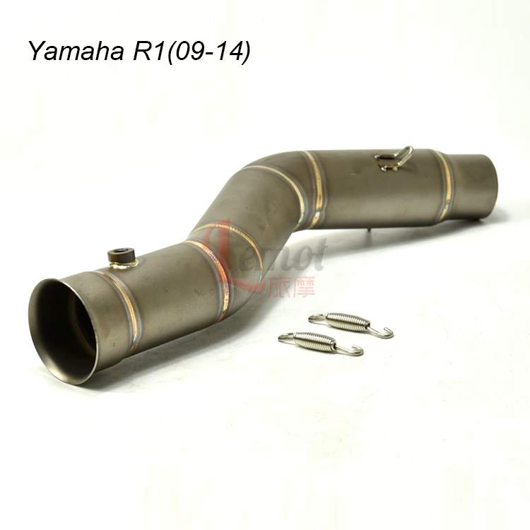 R1中段 09-14年 雅马哈摩托车排气管改装 不锈钢侧排连接管 弯管