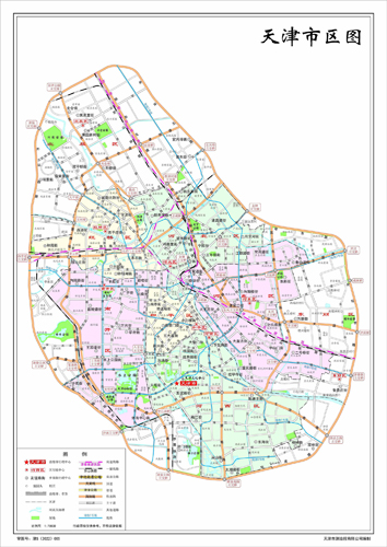 天津市区图2地图水系河流湖泊交通行政区划旅游铁路地形卫星流域