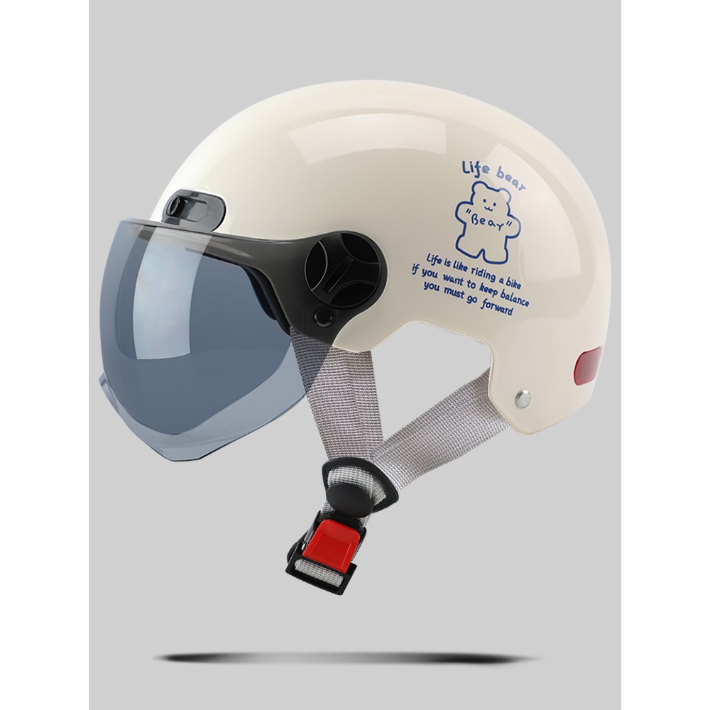 野马3c认证电动车头盔夏季电瓶车安全帽夏天摩托半盔男女四季通用