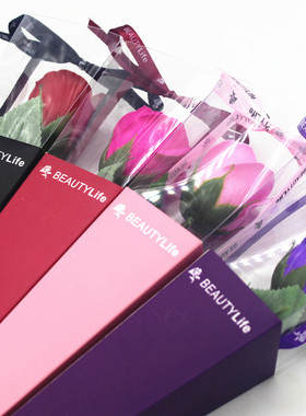 单支花盒玫瑰盒鲜花花束包装盒女神节礼盒1朵单枝只花朵包花材料