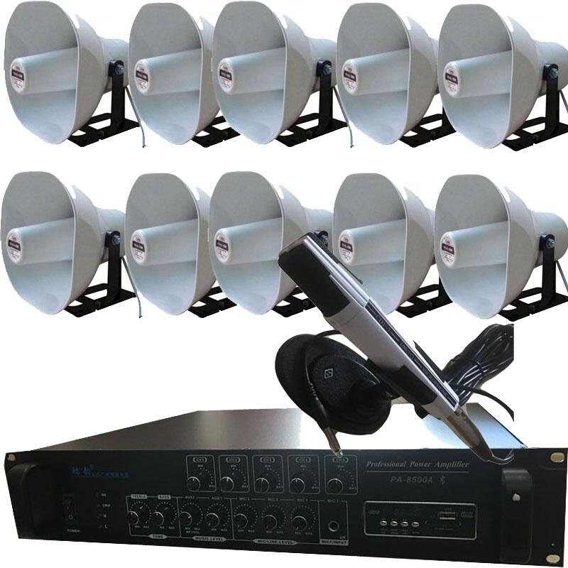 500W220V大功率农村广播功放机扩音器远程高音喇叭工厂宣传扬声器