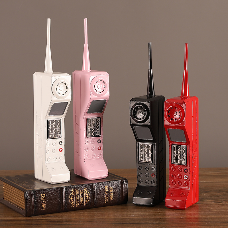 铁艺手机大哥大模型办公室装饰摆件70年代怀旧老物件电话拍摄道具