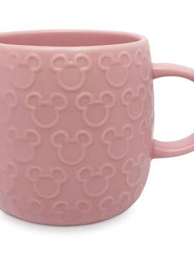 【Disney美国购回】现货粉色米奇浮雕头像陶瓷马克杯