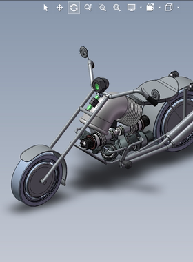 废旧摩托车设计模型01200711三维图纸（STP/STL/SLDASM文件格式）