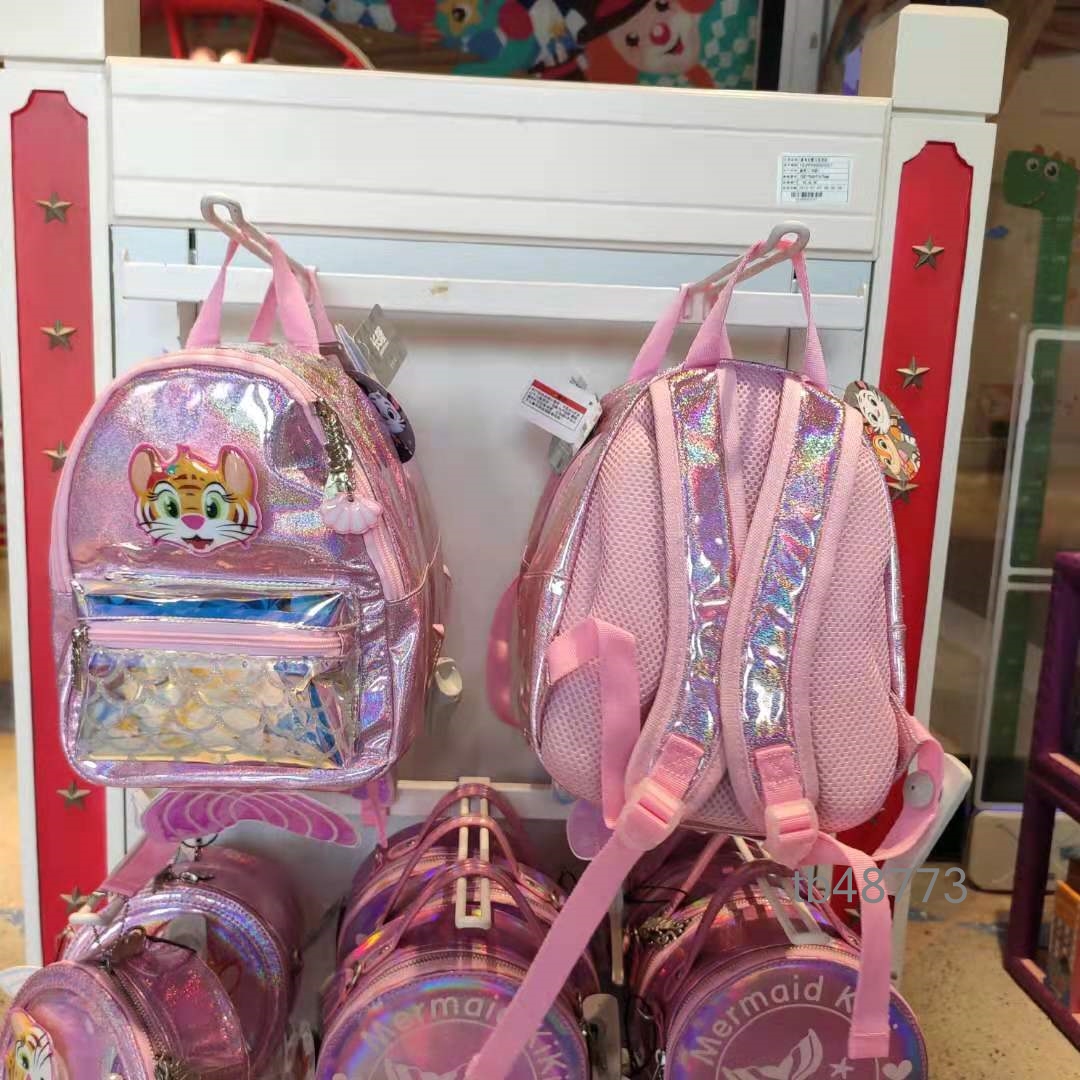 珠海长隆海洋科学酒店纪念品琦琦虎粉色女孩背包双肩包儿童礼物