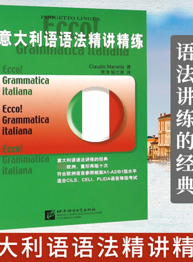意大利语语法精讲精练 意大利语语法学习书 符合欧洲语言参照框架A1-A2/B1级水平 适合意大利语CILS、CELI、PLIDA语言等级考试用书