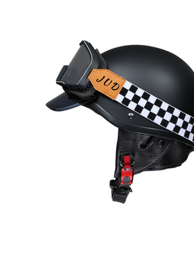 DOT复古3C认证四季哈雷女士男摩托车电动车半盔日式瓢盔机车头盔