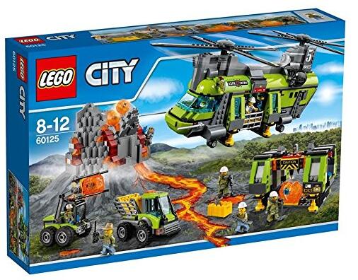 乐高LEGO 60125 火山重型直升机 火山探险 城市系列2016款智力