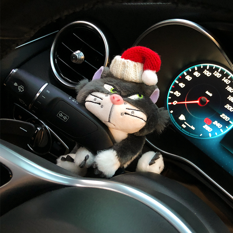 新年猫咪公仔汽车怀挡装饰中控雨刮器转向灯玩偶车内饰品摆件礼物