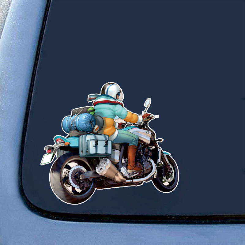 汽车贴纸摩托车头盔装饰防水玻璃卡通个性创意自由骑手遮挡划痕贴