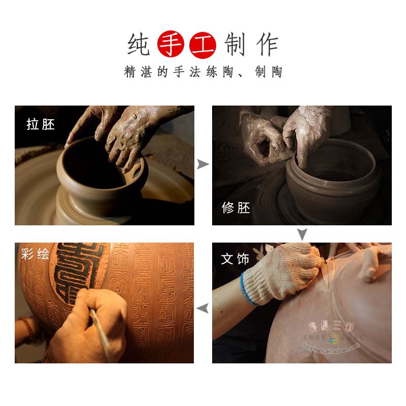 仰韶文化陶罐 出土古董收藏 酒店软装工艺品摆件 仿古陶器 艺术品